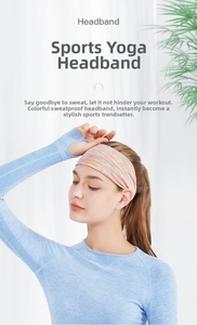 Breathable rainbow striped sports headband with high elasticity for yoga and running