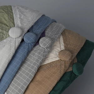 Detail of multi-color diamond lattice quick-dry baseball caps with ripstop nylon fabric