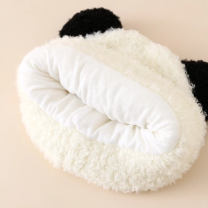 Bonnet panda en peluche pour enfant avec doublure épaisse pour l'hiver, design chaud
