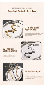 Polished titanium steel link bracelet in gold, silver, and rose gold finishes