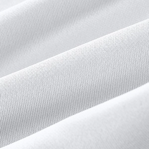Macro shot showing high-density white knitted fabric texture and precise grid pattern weave