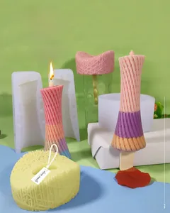 Detail of Canton Tower silicone popsicle mold showing intricate woven texture and design