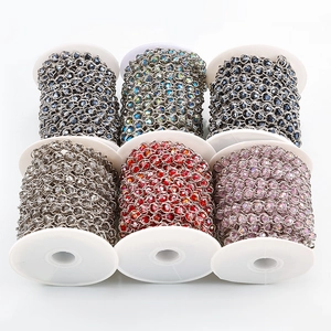 DIY stainless steel beaded jewelry chains in vibrant colors on plastic spools