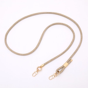 Adjustable gold chain with denim woven strap and premium metal buckles for crossbody bags