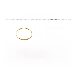 Detailed size specifications for 18k gold plated bangle with sparkling zircon stones