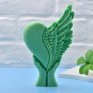 Heart Wings Hands Silicone Mold For DIY Handmade Soap Candle Fondant Crafting 3D Design Flexible Reusable