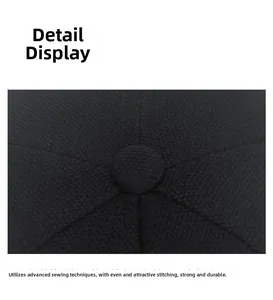 Close-up of mesh baseball cap crown with top button and durable sewing detail