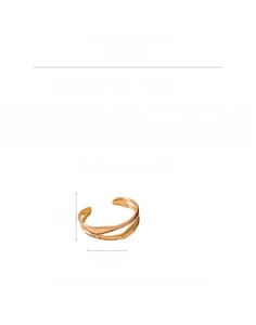 Specifiche dimensionali del bracciale rigido ondulato a doppio strato placcato in oro