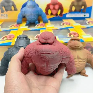 Handgehaltene Muskel-Gorilla-Antistressspielzeuge in Rot und Grau für Kinder