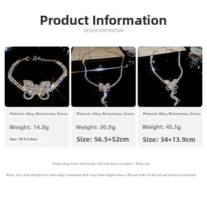 Detailed view of silver butterfly jewelry set with zircon tassel necklace and bracelet