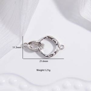 S925 sterling silver hammered snake clasp for DIY jewelry making 21.6x11.3mm