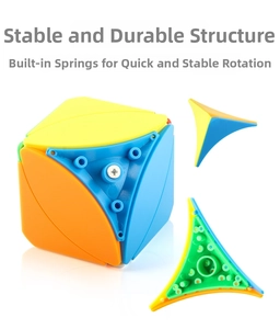 Internal structure of the 3x3 magic cube showing spring mechanism and screws
