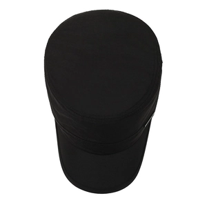 Casquette plate noire respirante classique pour hommes au style décontracté de plein air