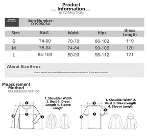 Guide des tailles pour robe d'été bustier avec mesures de poitrine taille et hanches