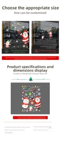 Detail showing Santa and snowman static PVC window stickers with UV digital printing