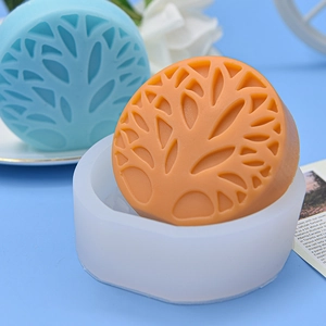 Tree of Life silicone mold for handmade candles and soap DIY with 3D relief pattern