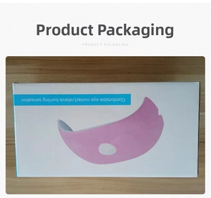 Detail of the professional 52W mini nail lamp packaging in white and blue design