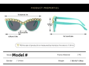 Tabella dettagliata delle dimensioni degli occhiali cat eye con larghezza montatura