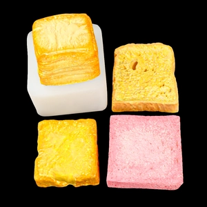 DIY toast silicone mold for handmade soap and gypsum chocolate mousse cake making