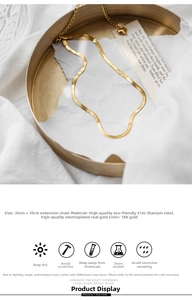 Detail of 18K gold snake chain necklace in 316L titanium steel with heart pendant