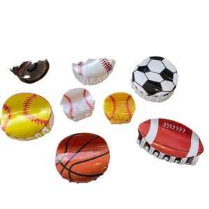 Variety pack of sports ball claw clips including soccer basketball and baseball designs