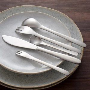 Japanese Style Matte Stainless Steel Cutlery Willow Leaf Dinner Knife Fork Spoon Durable Modern Simple Kitchen