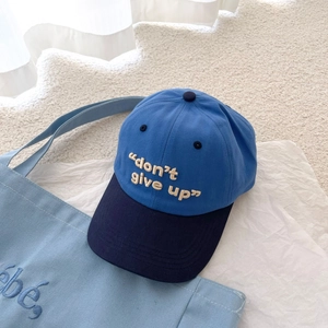 Gorra de béisbol azul con bordado don't give up en lona de algodón de calidad