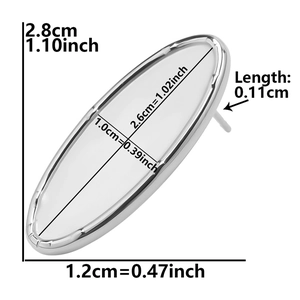 Detailed size measurement of the 304 stainless steel heart earring base showing 2.8cm height