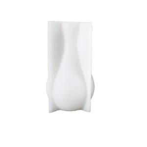 Bulbous striped white silicone mold for DIY Nordic creative flower vases and plaster crafts