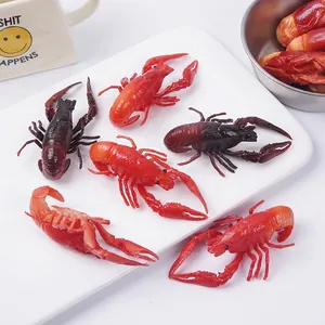 Portachiavi Di Gamberi Artificiali Modello Di Cibo Realistico Pendente Di Aragosta PVC Oggetto Di Scena Giocattolo