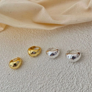 S925 Sterling Silver Eight Point Star Hoop Earrings For Women Vintage Gold Silver Rhinestone Huggie Earrings Jewelry