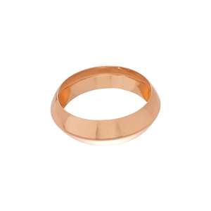 Ensemble de trois bracelets minimalistes en métal or rose avec finition miroir polie