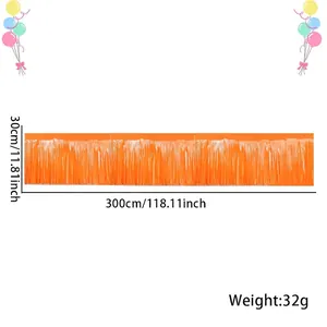 Jupe de table néon aux couleurs macaron, dimensions 300cm x 30cm pour décor de fête