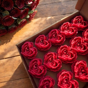Scented Candle Heart Rose Shape Soy Wax Aromatherapy Aesthetic Home Decor Valentine Day Birthday Gift Handmade Novelty
