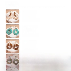 Detailed size chart for irregular geometric resin earrings with marble textures
