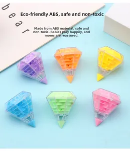 Détail de puzzles labyrinthes 3D colorés en diamant en matériau ABS sûr et non toxique