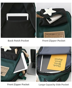 Detail view of large capacity backpack interior showing laptop compartment and pockets