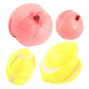 Set de cubos mágicos 3D de frutas con rompecabezas de melocotón manzana y limón