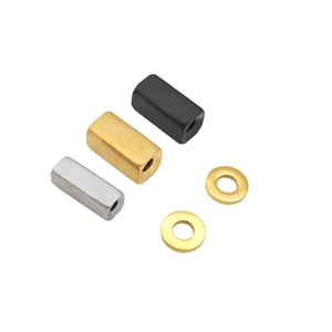 Polished titanium steel frosted rectangle beads and spacers for DIY bracelet making