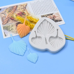 Stampo in silicone per torte fondente con foglie di palma in varie dimensioni e texture