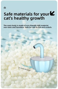Detail view of the light blue ABS eco-friendly material surface on the cat laser toy