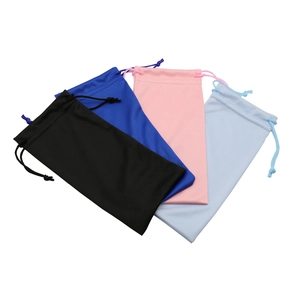 Microfiber Sunglasses Pouch Drawstring Glasses Bag Portable Soft Protective Storage Case For Eyewear