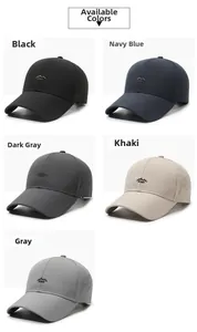 Detail view of breathable sport baseball caps with laser-cut holes in five assorted colors