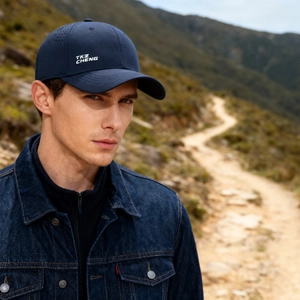 Navy blue breathable quick-dry mesh baseball cap for men outdoor sports and sun protection