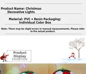 Details des Weihnachts-Nachtlichts aus Harz mit PVC-Material und festlichem Design