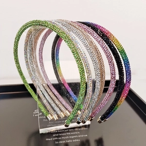 Rhinestone Hairband Slim Shiny Headband Alloy Crystal Headpiece Elegant Luxury Hair Accessories For Women