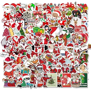 Christmas Cartoon Graffiti Stickers PVC Waterproof Decals For Suitcase Laptop Refrigerator Holiday Festive Decor Cute DIY