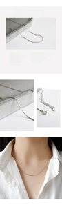 Detail of S925 sterling silver octagonal snake chain with 40+5cm length and hallmark