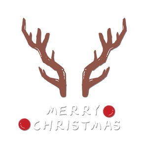 Christmas reindeer antlers window stickers with Merry Christmas text for holiday decor