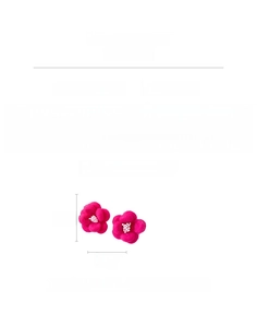 Detail showing dimensions and 5g weight of the handmade resin cotton flower earring
